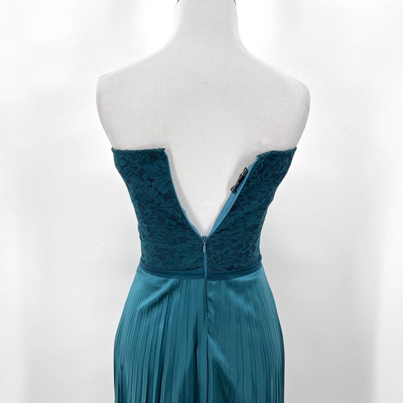 MARIA BIANCA NERO Vintage Dress Womens XS Teal Blue Strapless Lace Tube NWT Y2K - Picture 4 of 15